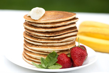  Pancakes for Breakfast.Gluten-free: Pancake with rice milk and rice flour