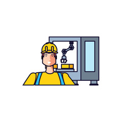 Isolated avatar of professional worker design