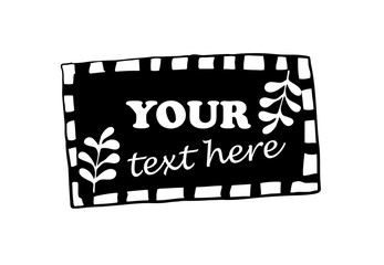 Fototapeta premium Labels with floral designs tag with sample text