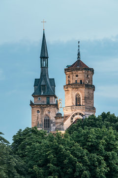 Blick auf die Stiftskirche Stuttgart