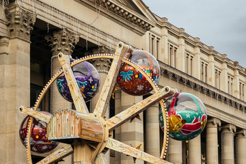 Fahrgeschäft auf dem Stuttgarter Weihnachtsmarkt