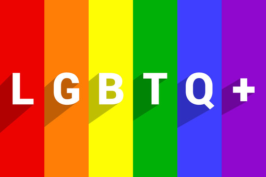 Ttext Lgbtq On Striped Pride Flag Or Rainbow Pride Flag Background Rainbow Pride Flag Include Of Lesbian Gay Bisexual And Transgender Of Lgbt Organization Stock Illustration Adobe Stock