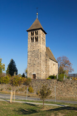 The roman Church of Peter and Paul in Porici, Czech Republic, Bohemia