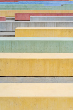 Colorful concret urban archictecture structures on city during daylight