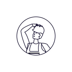 Fototapeta premium Isolated avatar of professional worker design