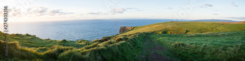 Panoramic Sunset at the Cliffs of Moher