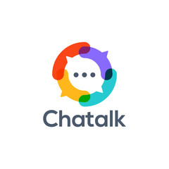 Chat logo design vector icon