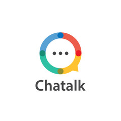 Chat logo design vector icon