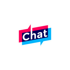 Chat vector logotype design template