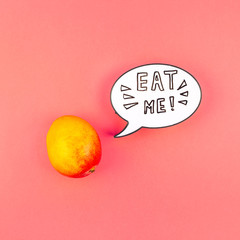 Mango fruit in creative pop art style concept