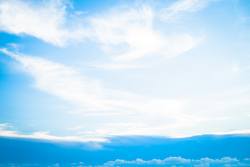 White, Fluffy Clouds In Blue Sky. Background From Clouds