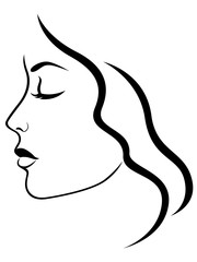 Abstract face of beautiful girl