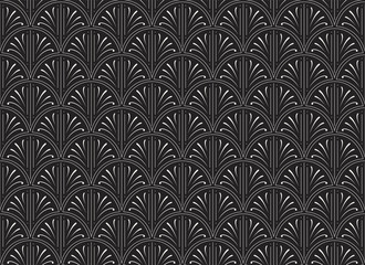 Vector floral damask seamless pattern. Elegant abstract art nouveau background. Classic flower motif texture.