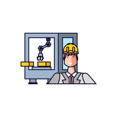 Isolated avatar of professional worker design