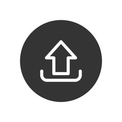 Upload vector icon in modern style for web site and mobile app