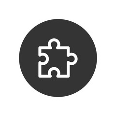 Puzzle vector icon in modern style for web site and mobile app