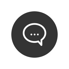 Chat vector icon in modern style for web site and mobile app