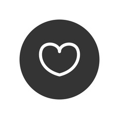 Heart vector icon in modern style for web site and mobile app