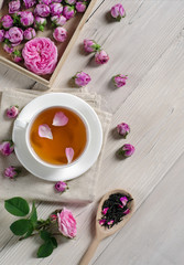 Cup of tea with..  roses