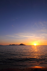 Seaside town of Turgutreis and spectacular sunsets