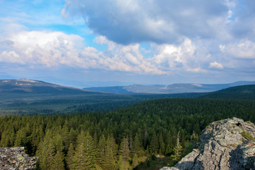 mountain landscape on a summer day