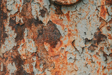 Pastel colored peeled concrete surface. Vintage effect