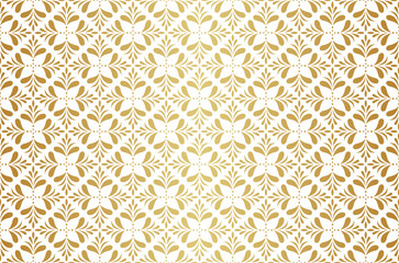 Fototapeta premium Ornamental Arabesque floral tiles seamless vector pattern. Abstract Flower Background.