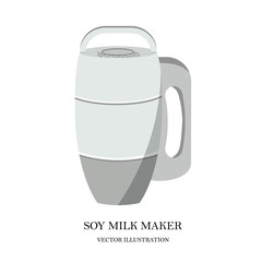 Soy milk maker. Grain blending machine .Healthy lifestyle.