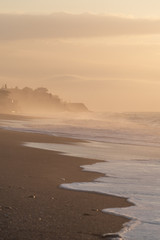 Sun Rays & Mist During Sunrise, Letojanni beach, Sicily