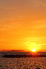 Seaside town of Turgutreis and spectacular sunsets