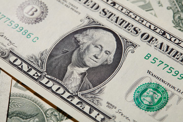 Portrait of Washington on Dollar Bill