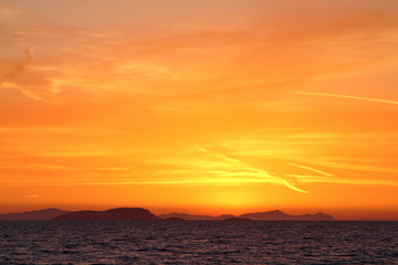 Obraz premium Seaside town of Turgutreis and spectacular sunsets