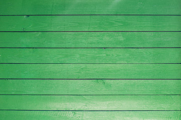 Background of old painted green boards