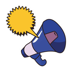 megaphone talk speech comic pop art