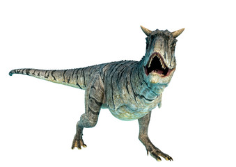 carnotaurus sastrei running in a white background © DM7