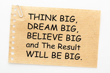 Think Dream Believe Result