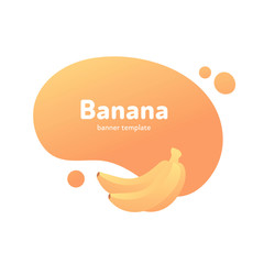 Vector fruit modern fluid banner. Colorful yellow pear on splash orange shape frame isolated on white background. Design illustration for web eco poster, vegitarian menu, backdrop, poster, card