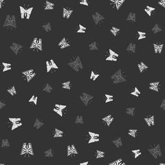 Butterfly seamless pattern background. Vector texture illustration.