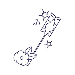 Isolated cleaning mop design icon vector ilustration