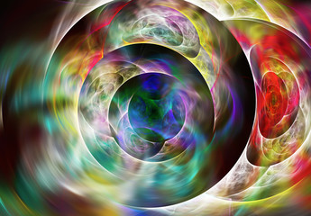 Abstract color dynamic background with lighting effect. Fractal art