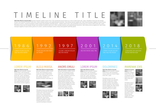 Timeline Infographic with Colorful Elements