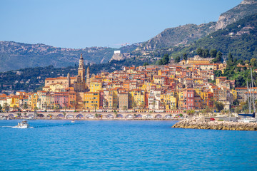 Landscape of Menton, Cote d'Azur, France