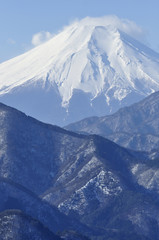 高畑山より富士を望む