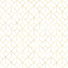Art Deco Seamless Pattern - Repeating metallic pattern design with art deco motif