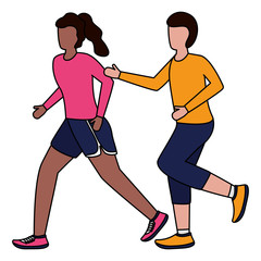 people running activity