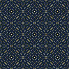 Art Deco Seamless Pattern - Repeating metallic pattern design with art deco motif