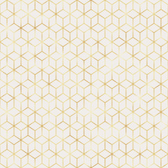Art Deco Seamless Pattern - Repeating metallic pattern design with art deco motif