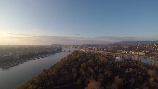 Aerial view of Budapest - Danube