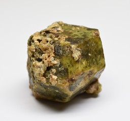 Green Grossular Garnet raw gemstone crystal
