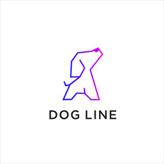 dog logo line concept